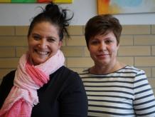 Frau Elena Bäcker und Frau Nina Häusler von der Mensa